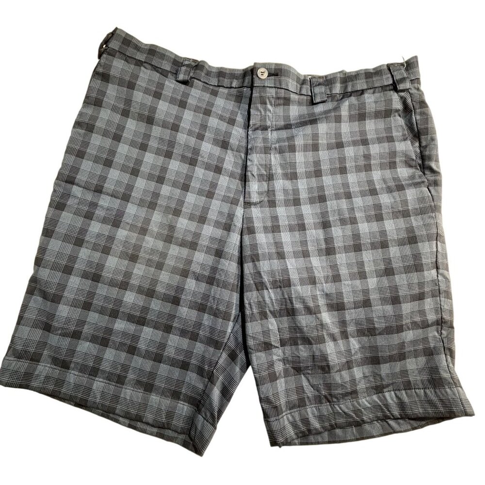 Tilley Plaid Shorts Men's Size 40 Grey Blue Chino Golf Hiking Safari Causal